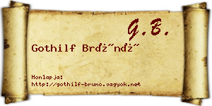 Gothilf Brúnó névjegykártya